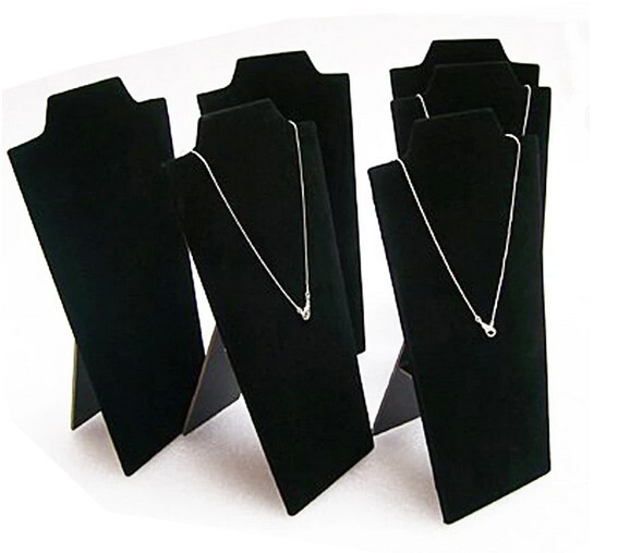 4 X 8 Black Velvet Padded Easel Necklace Holder Display Tray Insert Showcase