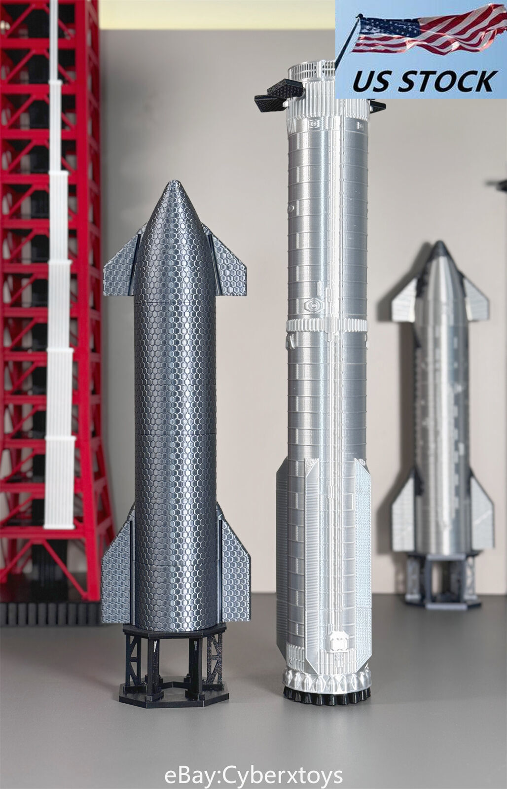 1:200 SpaceX Starship Rocket Model Magnetic Attraction Assemble Decompres