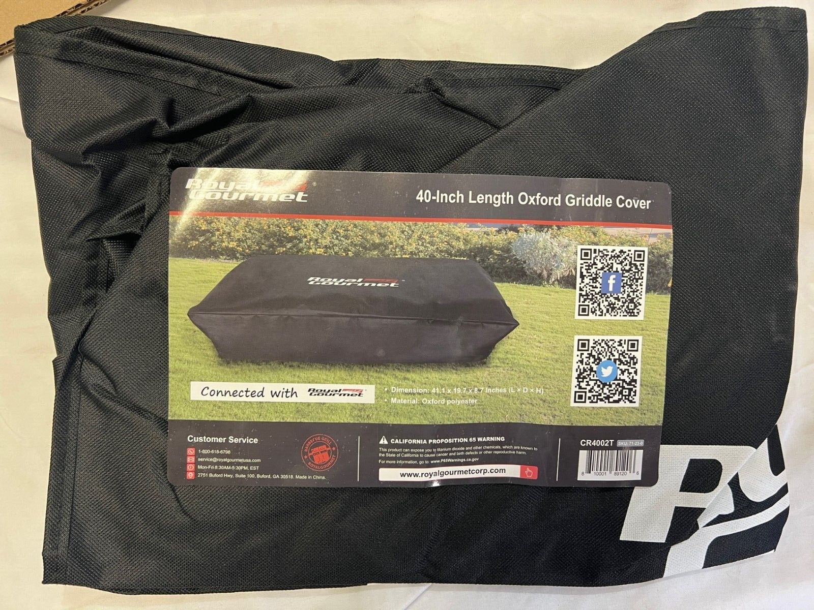 Royal Gourmet CR4002T 40-inch Premium Oxford Griddle Cover