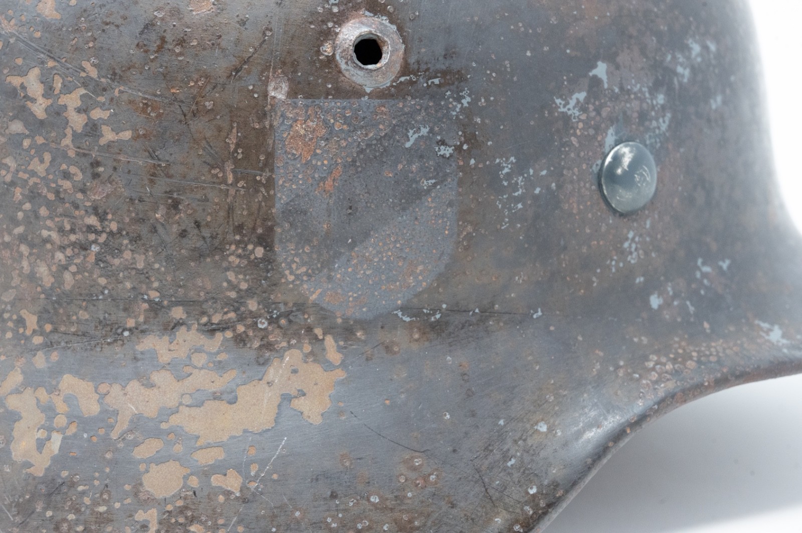 WWII German M35 Luftwaffe Helmet With Reproduction Liner and Chinstrap