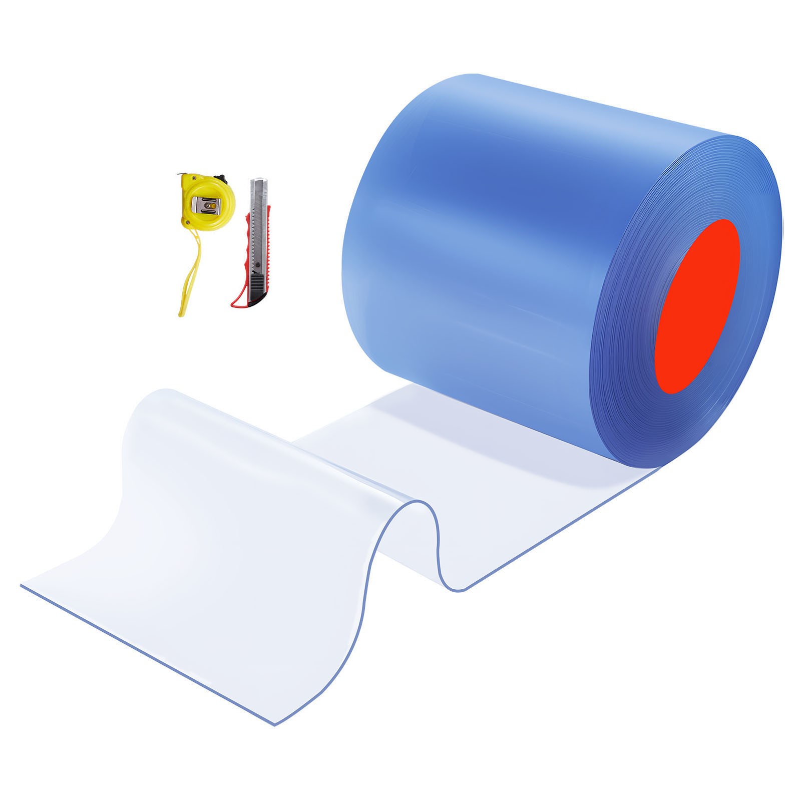 Uimoso PVC Strip Curtain Roll 101 ft x 12 in for Doorway Applications