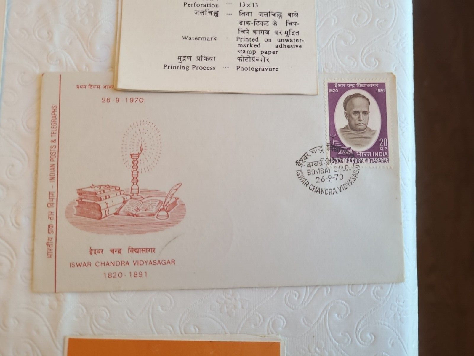 APC 1645 India Philatelic Covers with country writeup of the stamps