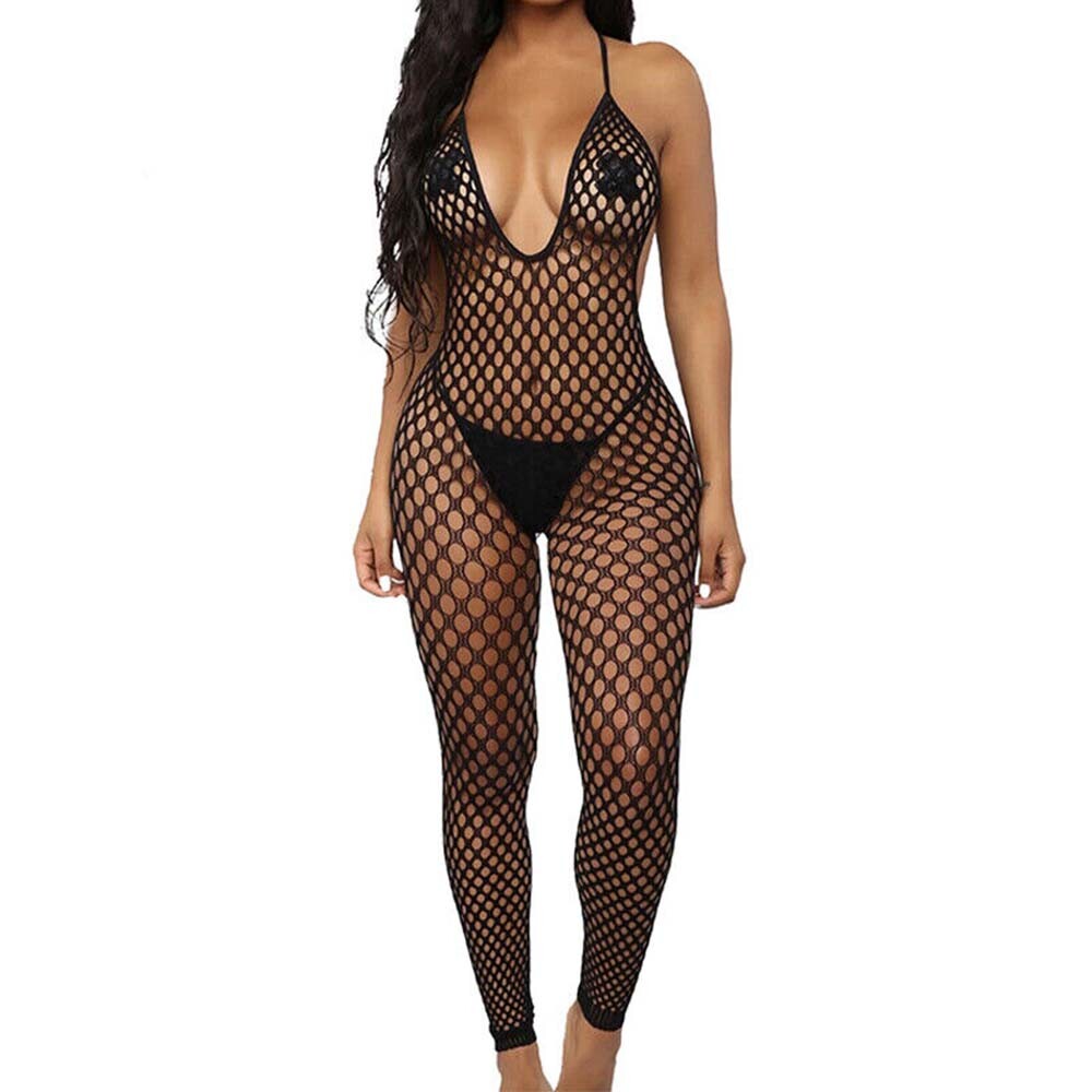Women Sexy Lingerie Fishnet Body Stocking Sleepwear Bodysuit Nightwear Fashion