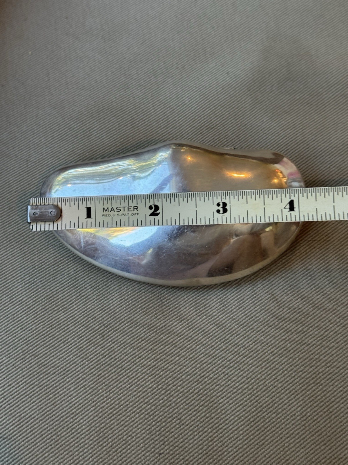 Antique Hallmarked Thailand? 90 Sterling Silver 4.25” Hinged Clam Shell Box
