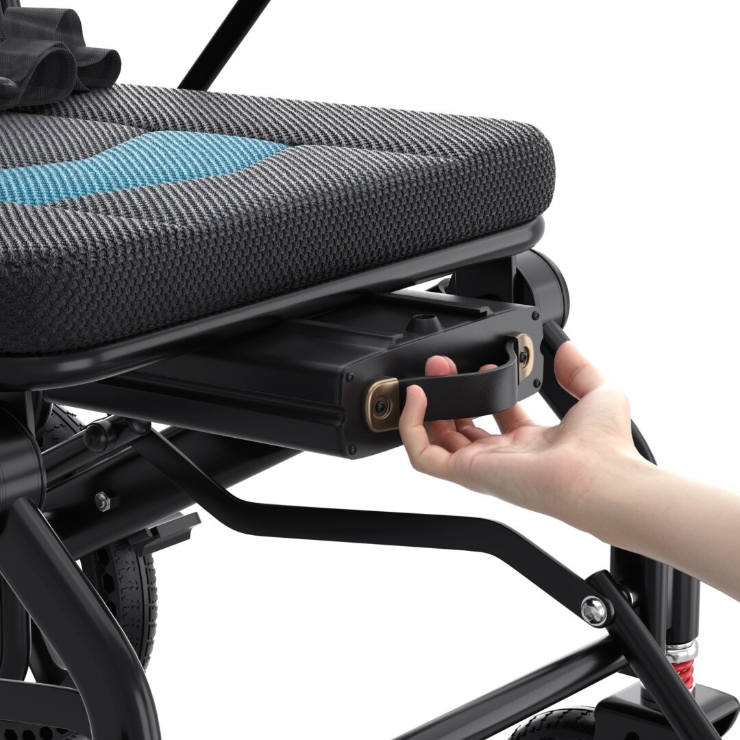 Foldable Lightweight Electric Wheelchair Mobility Powerchair All Terrain Adults