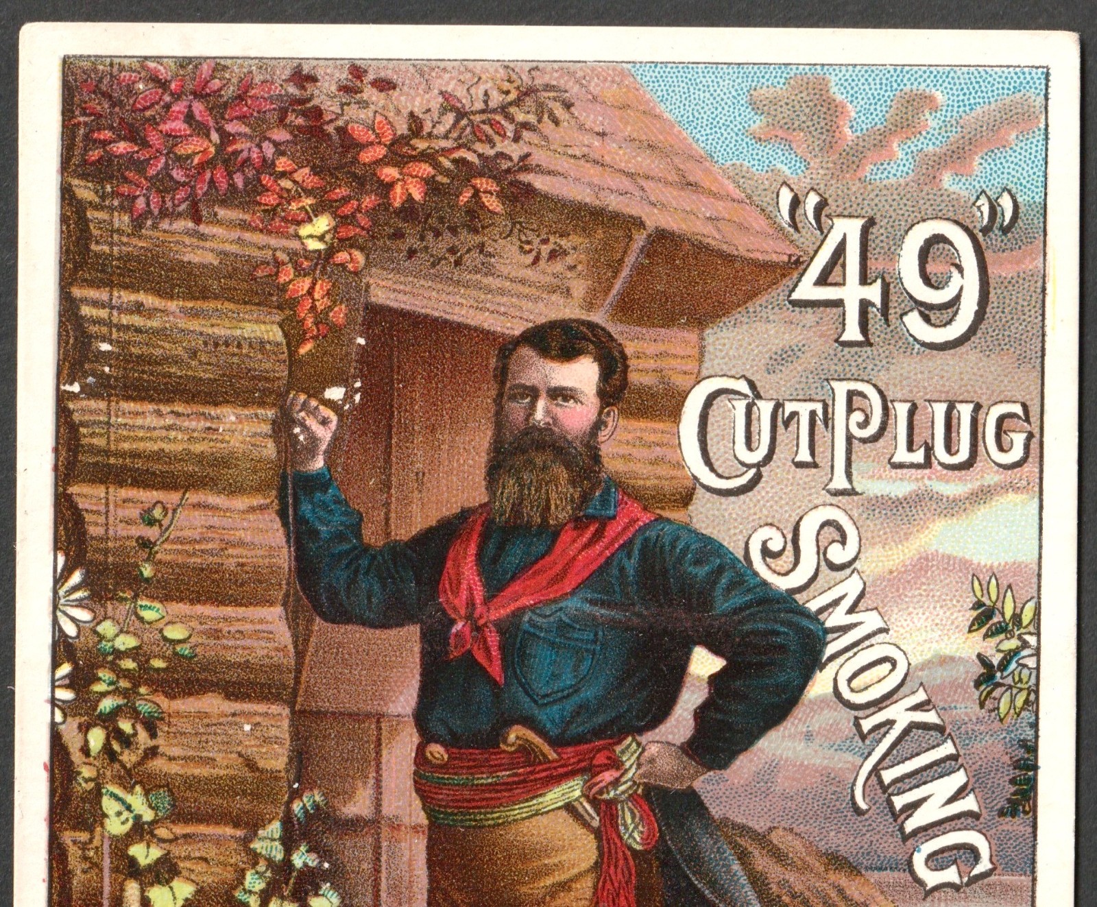 Weaverville California 49er Miner Lorillard Cut Plug Smoking Tobacco Trade Card