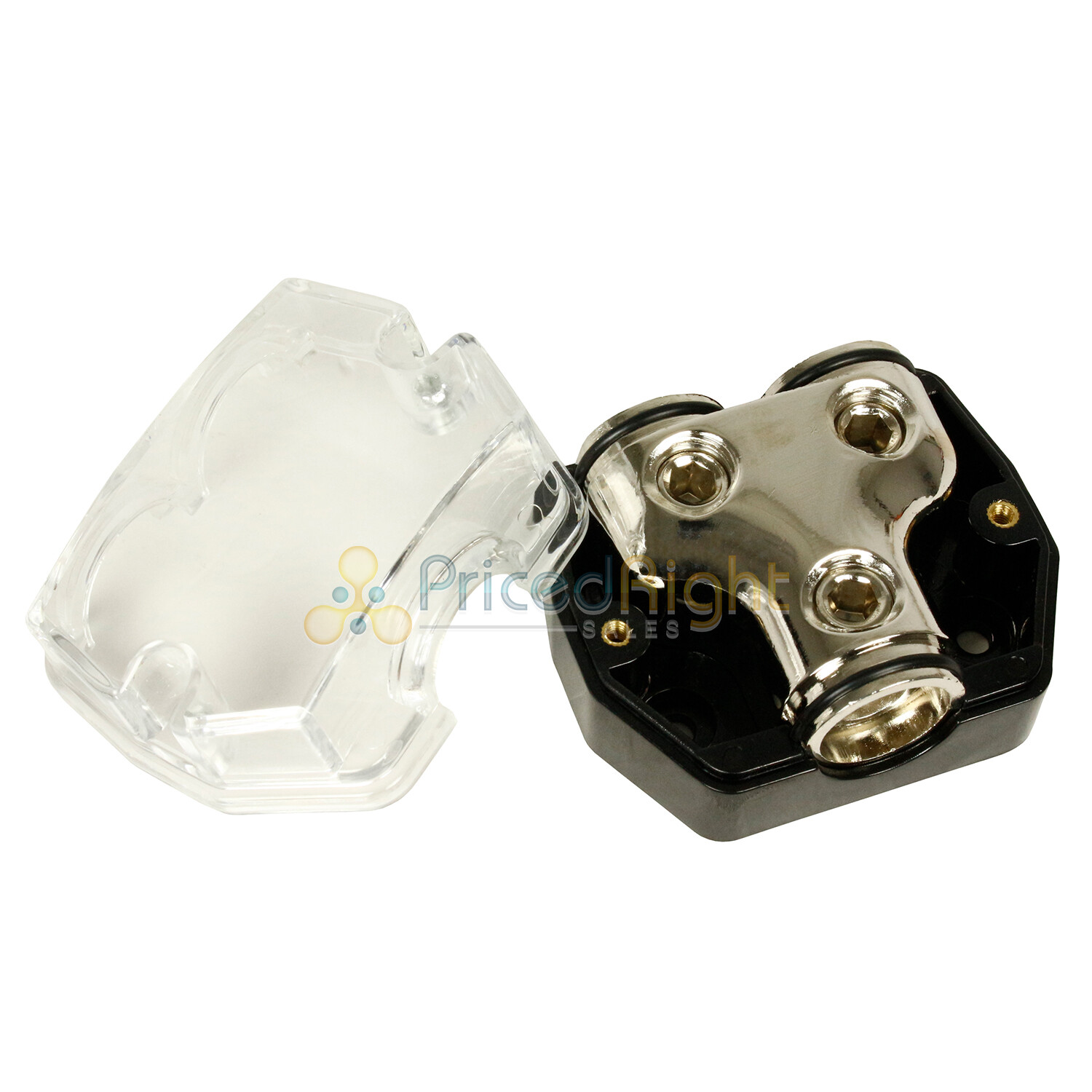 0 Gauge In Two 0/4 Gauge Out Car Audio Power Ground Distribution Block RI Audio