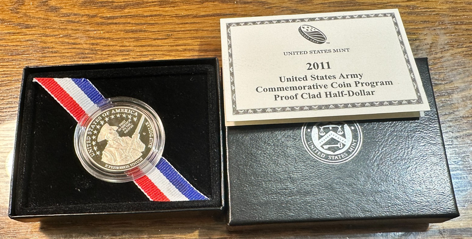 2011-S Proof US Army Half Dollar in OGP Best Price Ebay* CHRC