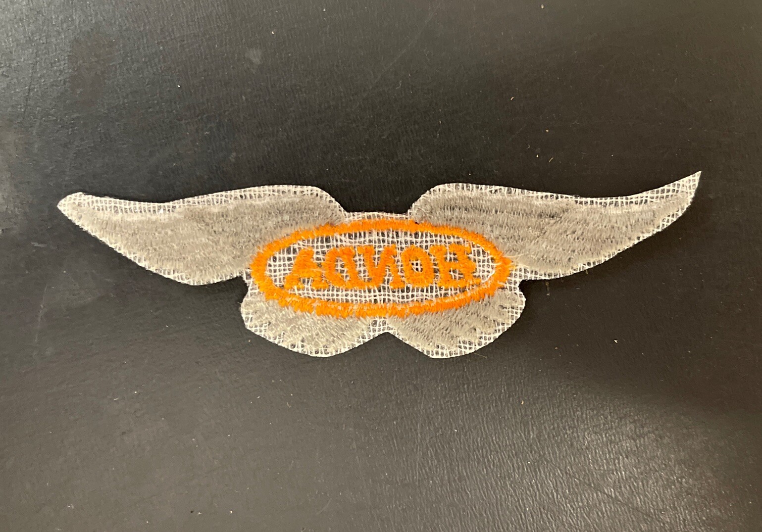 Original 1970s Honda Motorcycles Silver Embroidered Patch Felt Edge 4” Sew/press