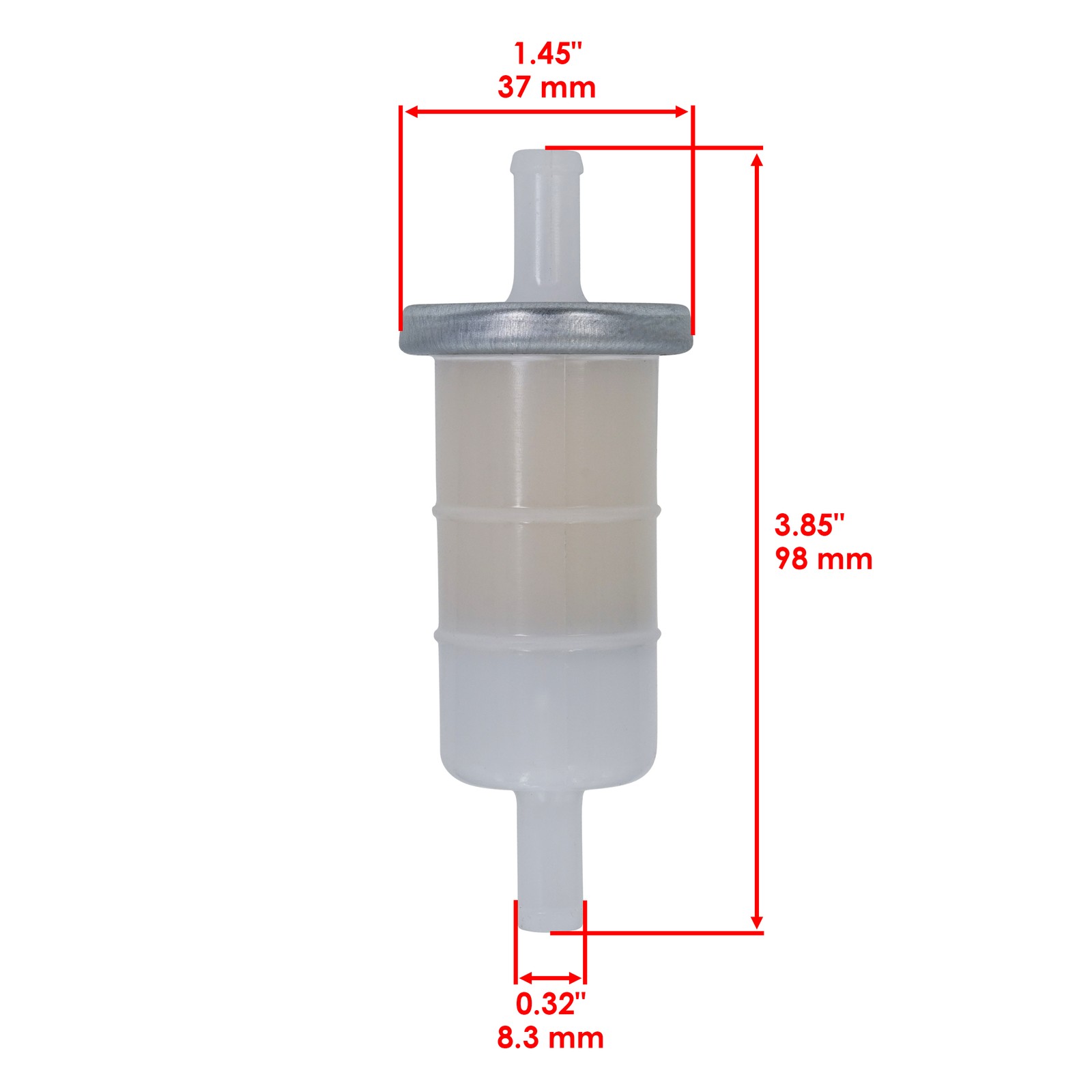 2X Fuel Filter For Kawasaki KAF620J KAF620K Mule 3010 Trans 4X4 2008 & Before