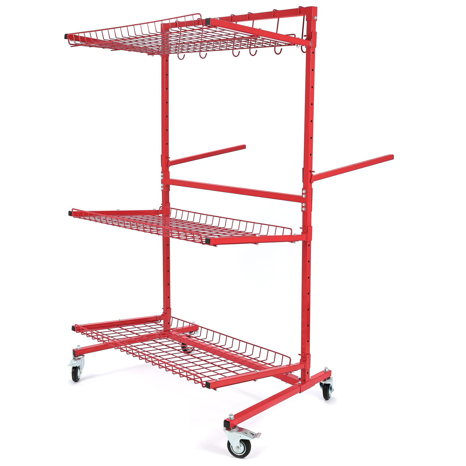 Auto Parts Storage Rack - 3 SHELF - Tools Trolley Adjustable Painted Collision