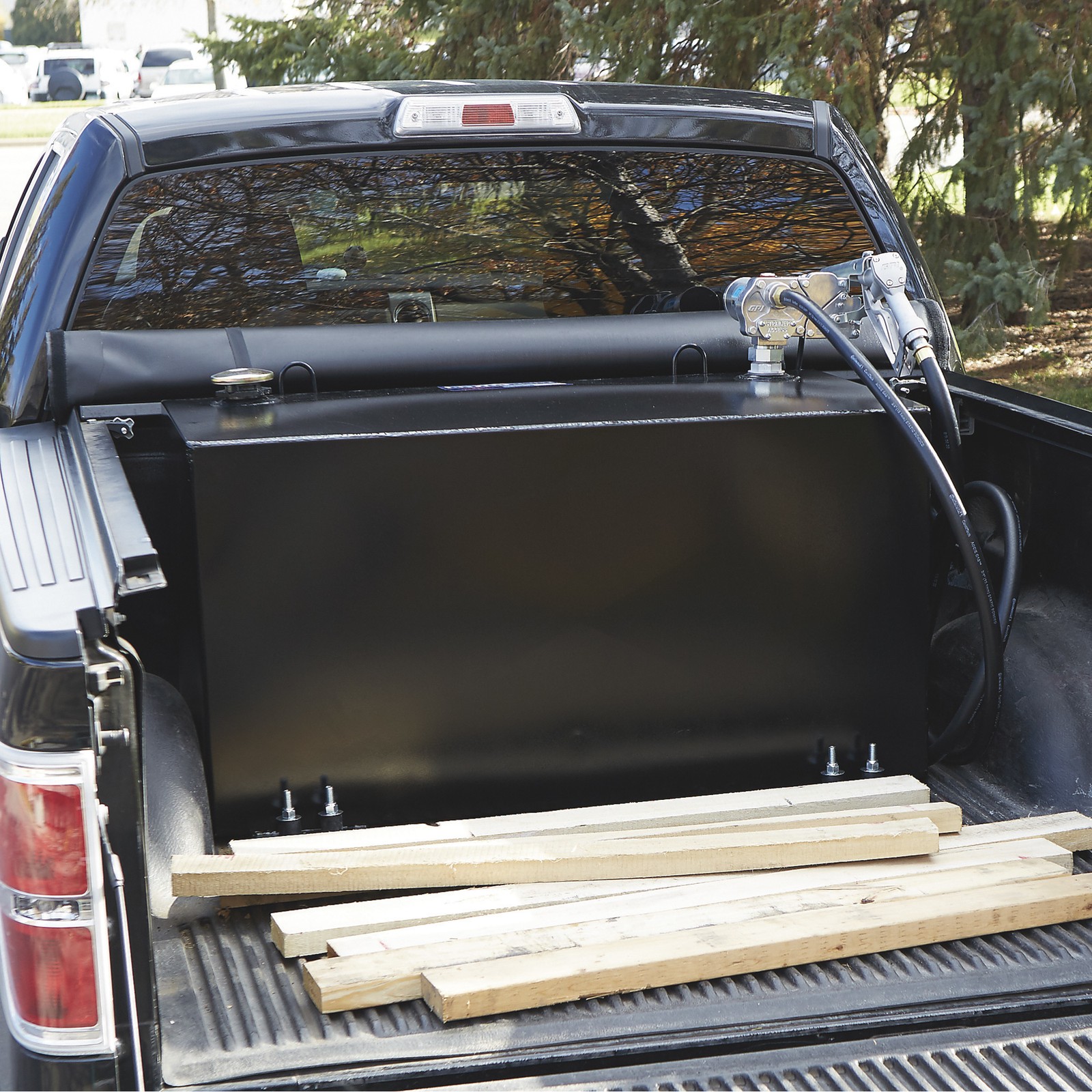 Better Built Steel Diesel Fuel Transfer Tank, 100-Gallon, Rectangular, Black,