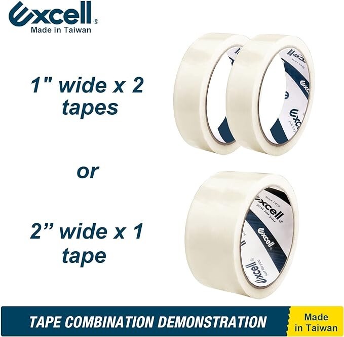 Excell Heavy Duty Steel Desk Tape Dispenser (2" Wide) Padded Foam Base