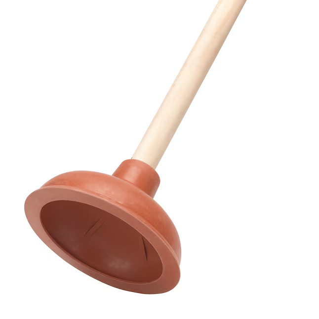Project Source 5.31-in Red Rubber Plunger 18-in Handle