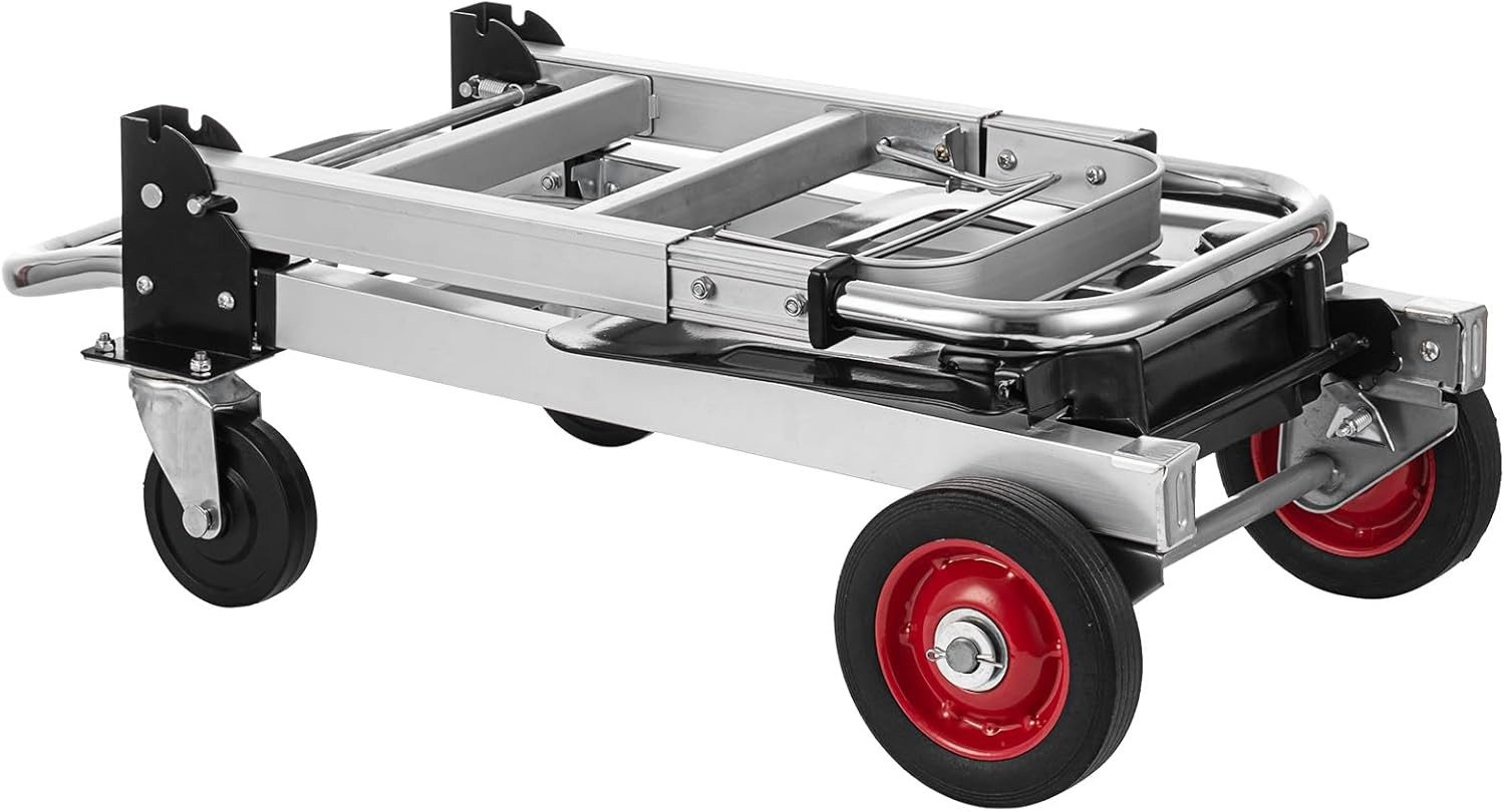 Aluminum Hand Truck 2 in 1 Folding Dolly Cart 450 lbs Capacity Heavy Duty