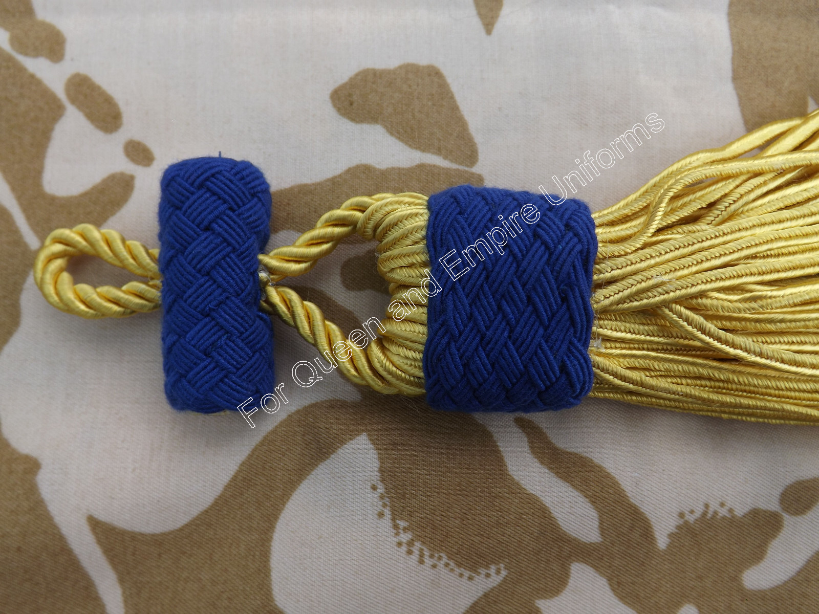 Repro Napoleonic Brunswick Hussar Barrel sash belt Blue on Yellow