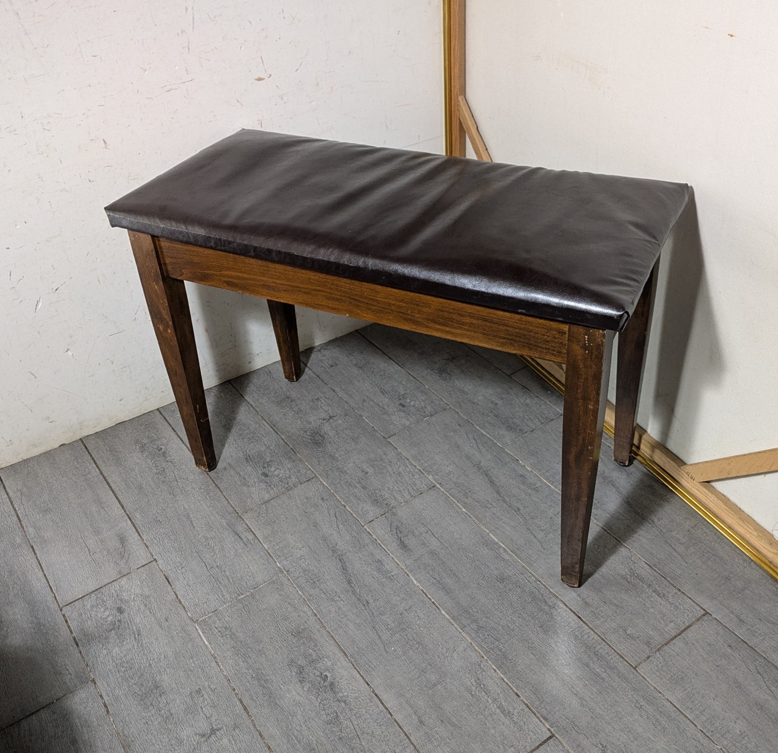 Vintage Manual Arts Furniture MCM Walnut Wood Piano Bench with Lid Storage K78