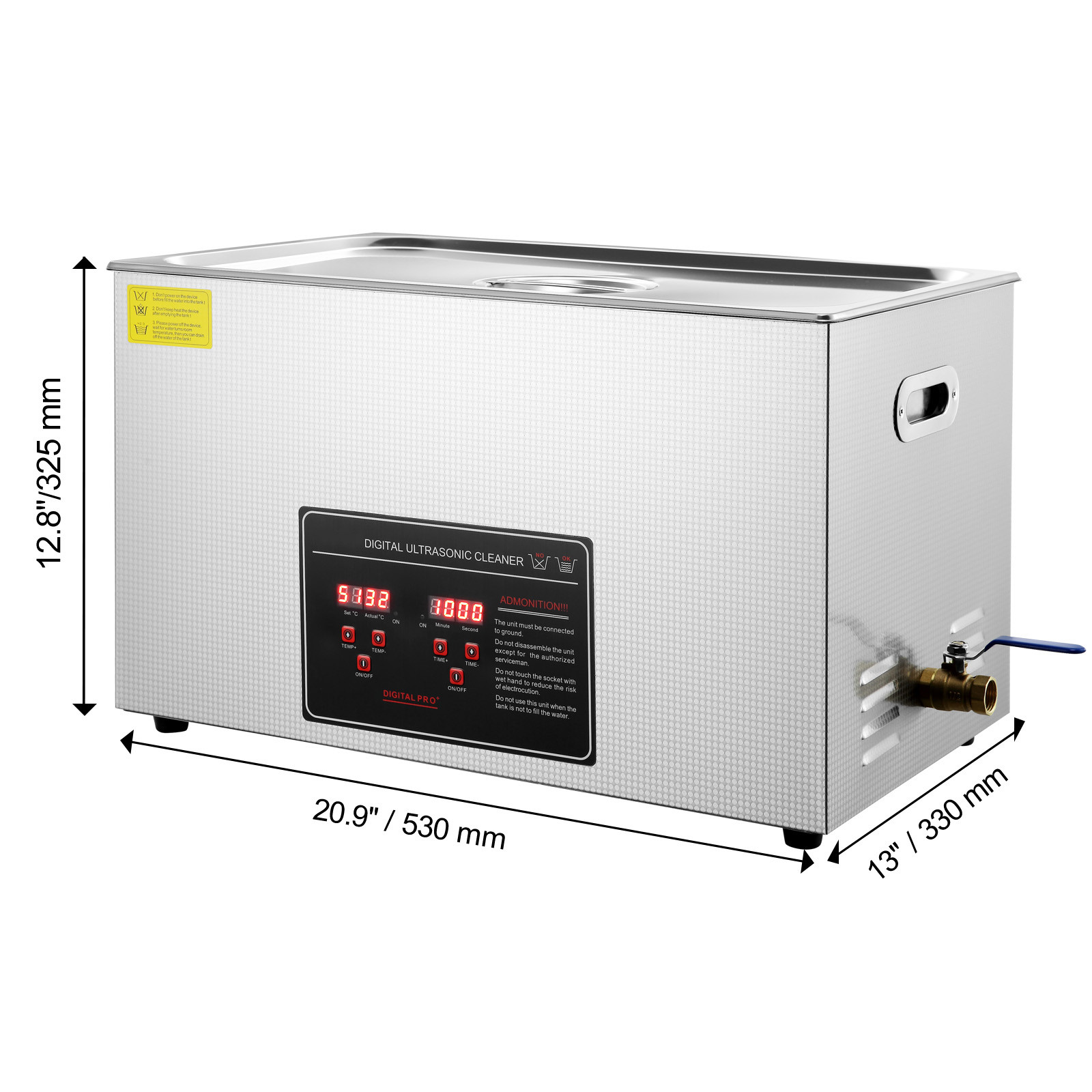 30L Ultrasonic Cleaner Timer Heating Machine Digital Industrial Sonic Cleaner