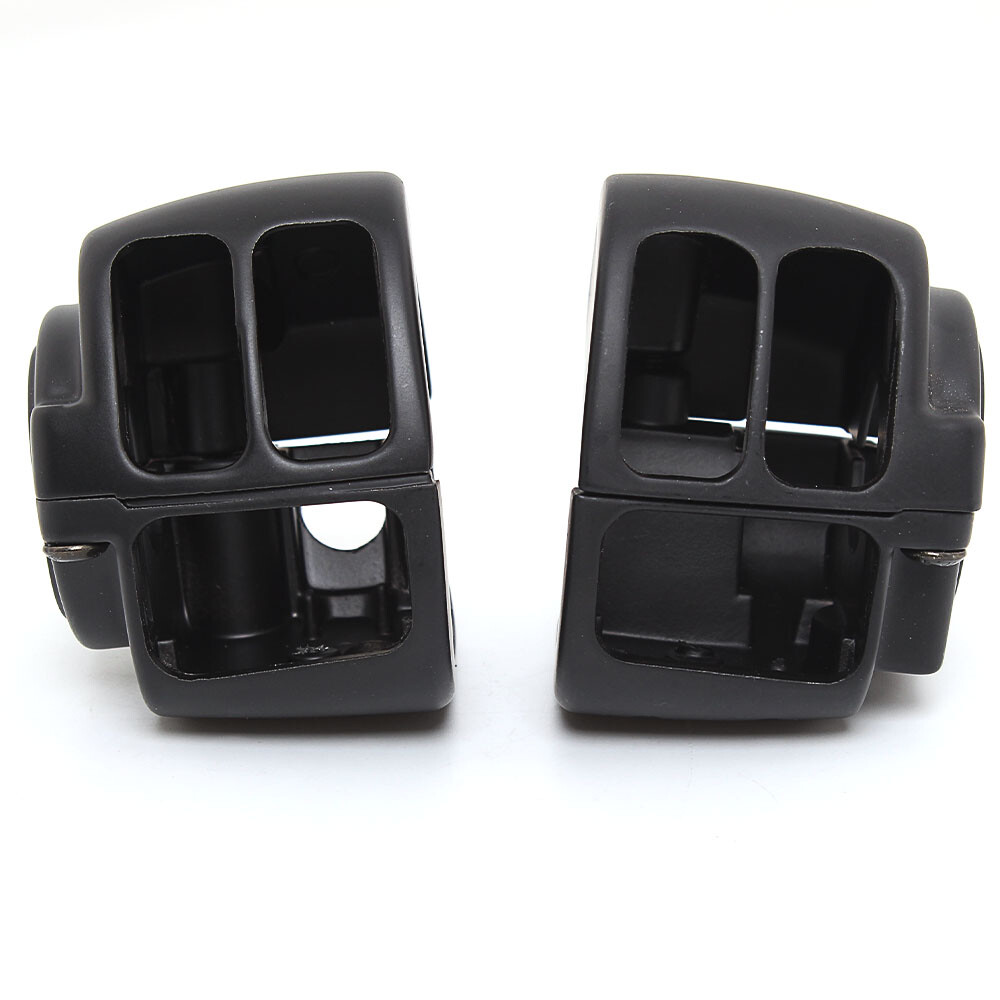 Black Handlebar Switch Housing Hand Control Kit For Harley Touring Softail FXR