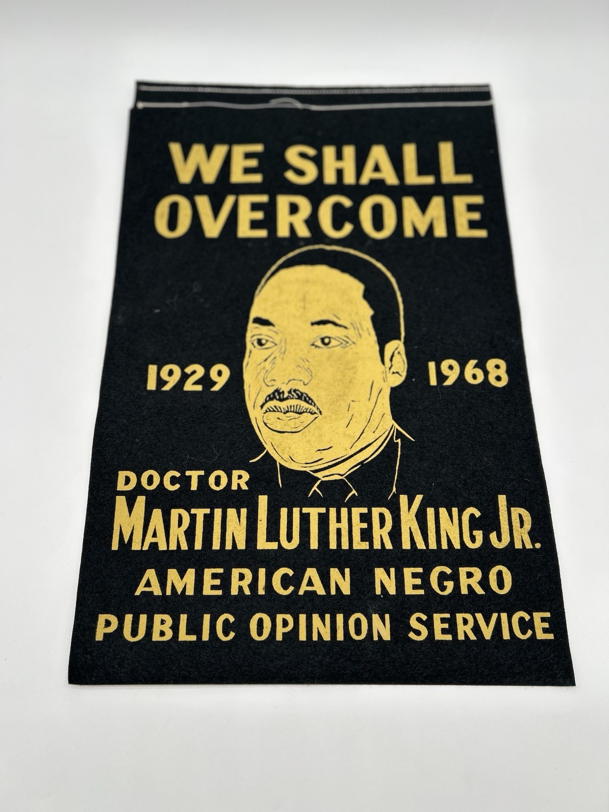 1968 Dr. Martin  Luther King Civil Rights Memorial Felt Banner ORIGINAL VINTAGE