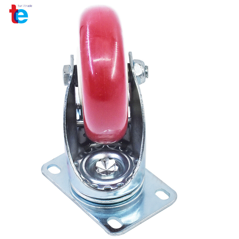 4 Pack 4 Inches Caster Wheels Locking Casters with Brake Swivel Plate Castors