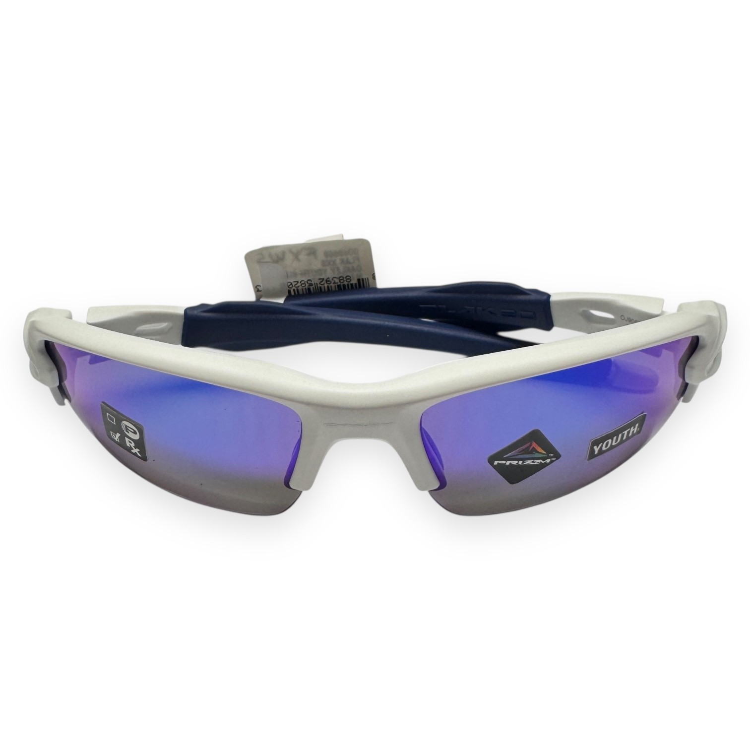 Oakley Youth Fit Sunglasses OJ9008-0758 Flak XXS Matte White Blue Kids Size
