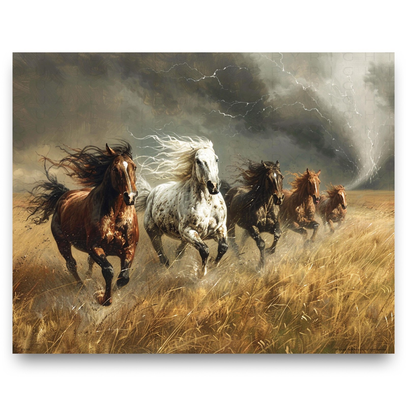 Wild Horses Art Print Cowgirl Horse Riding Artwork Rodeo Western Wall Art Decor