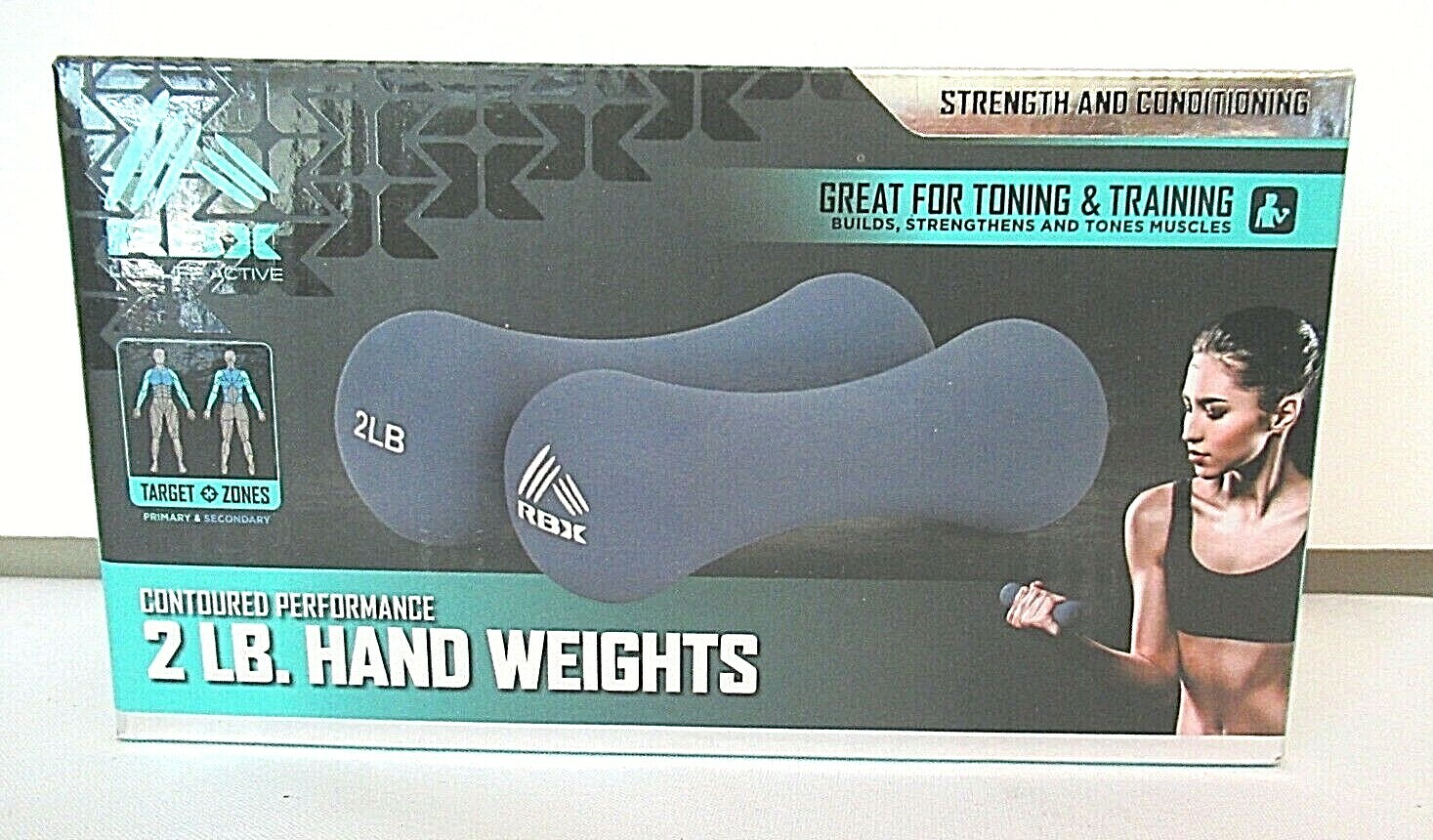 1 Set / Pair of 2 LB's Each Hand Weights Soft Contour Grip RBX RBX-SC1002