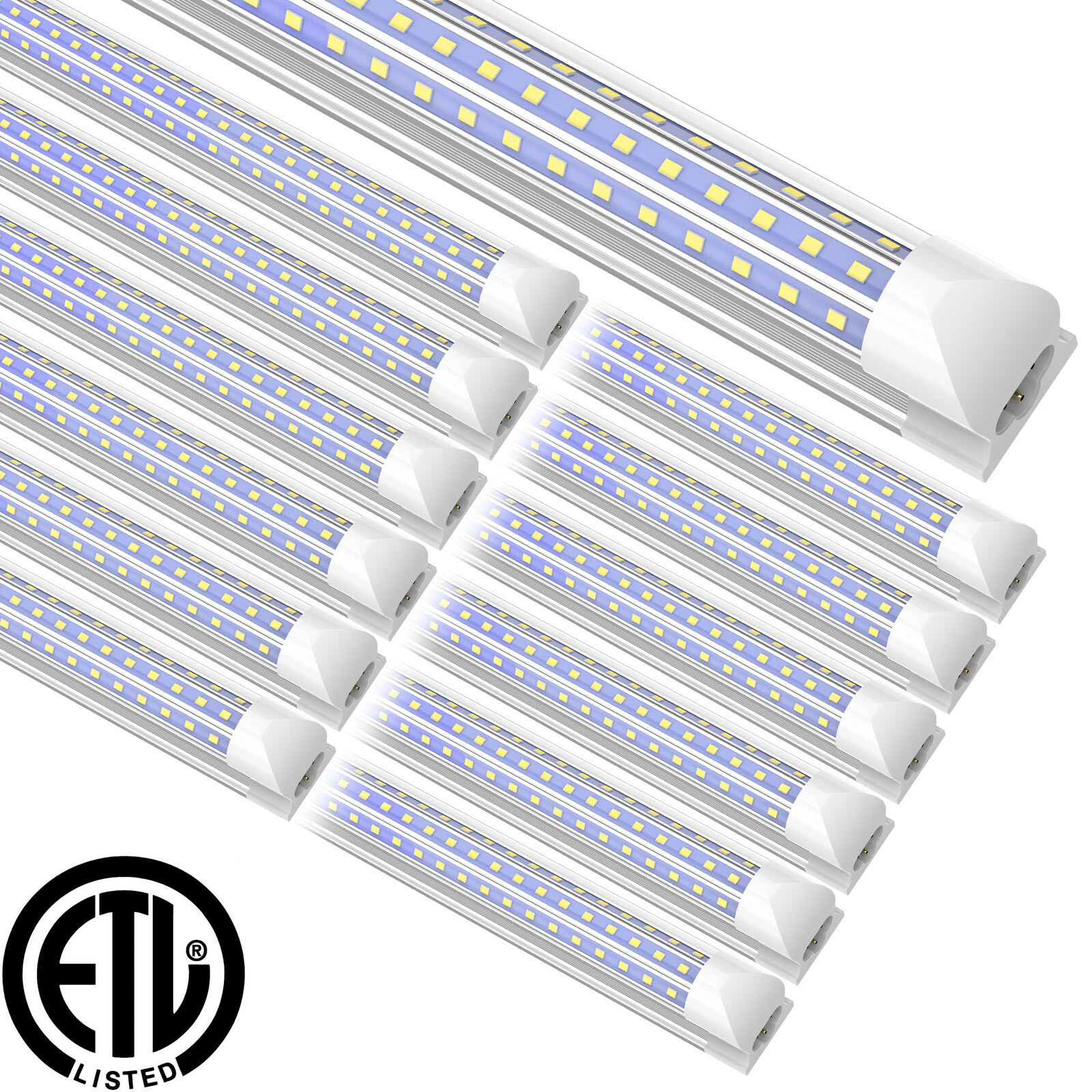 T8 LED Tube Light Bulbs 4FT 60W 8FT 120W 8 FT LED Shop Light Fixture 5000K~6500K