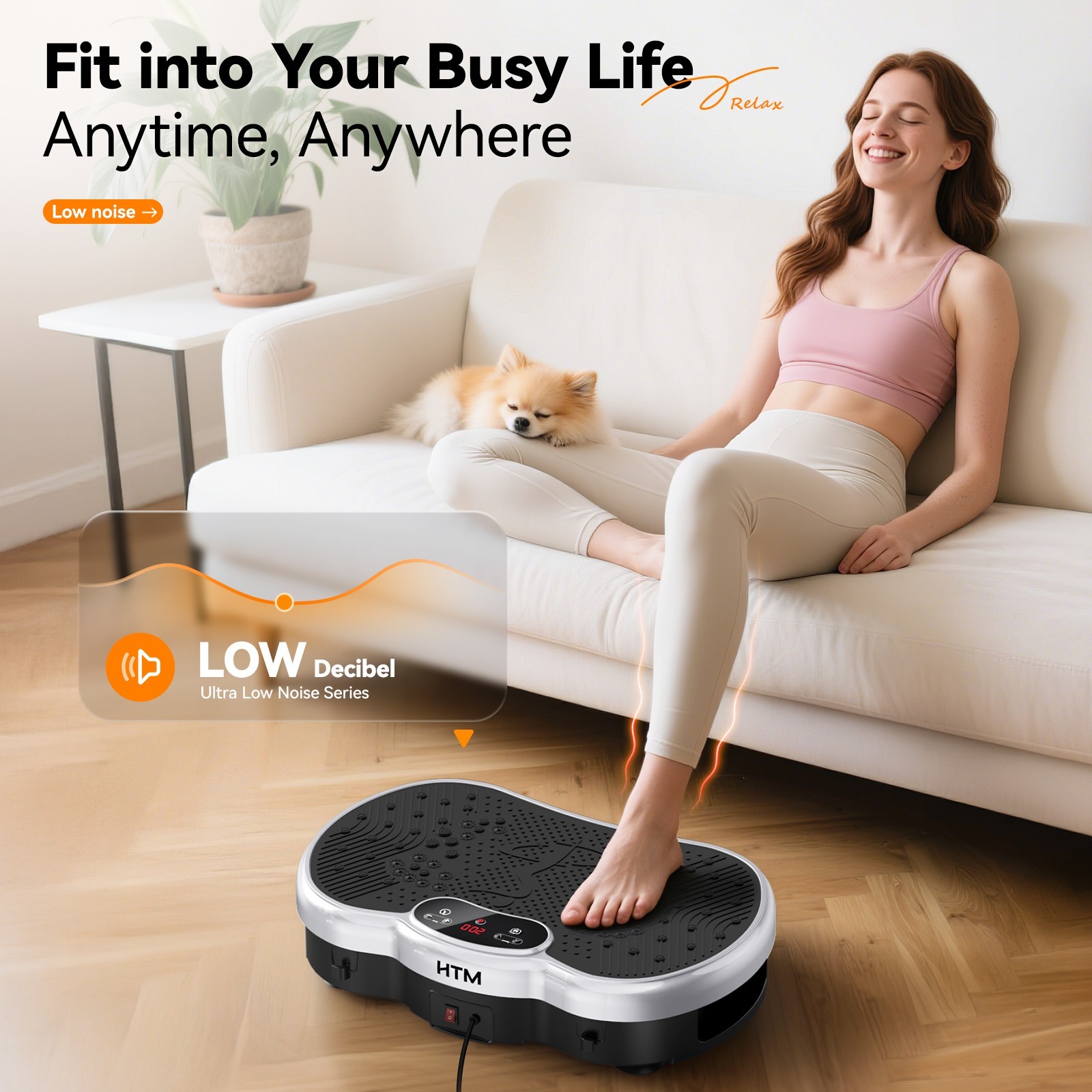 Vibration Plate Fitness Platform Exercise Machine Vibrating Shaking Full Body