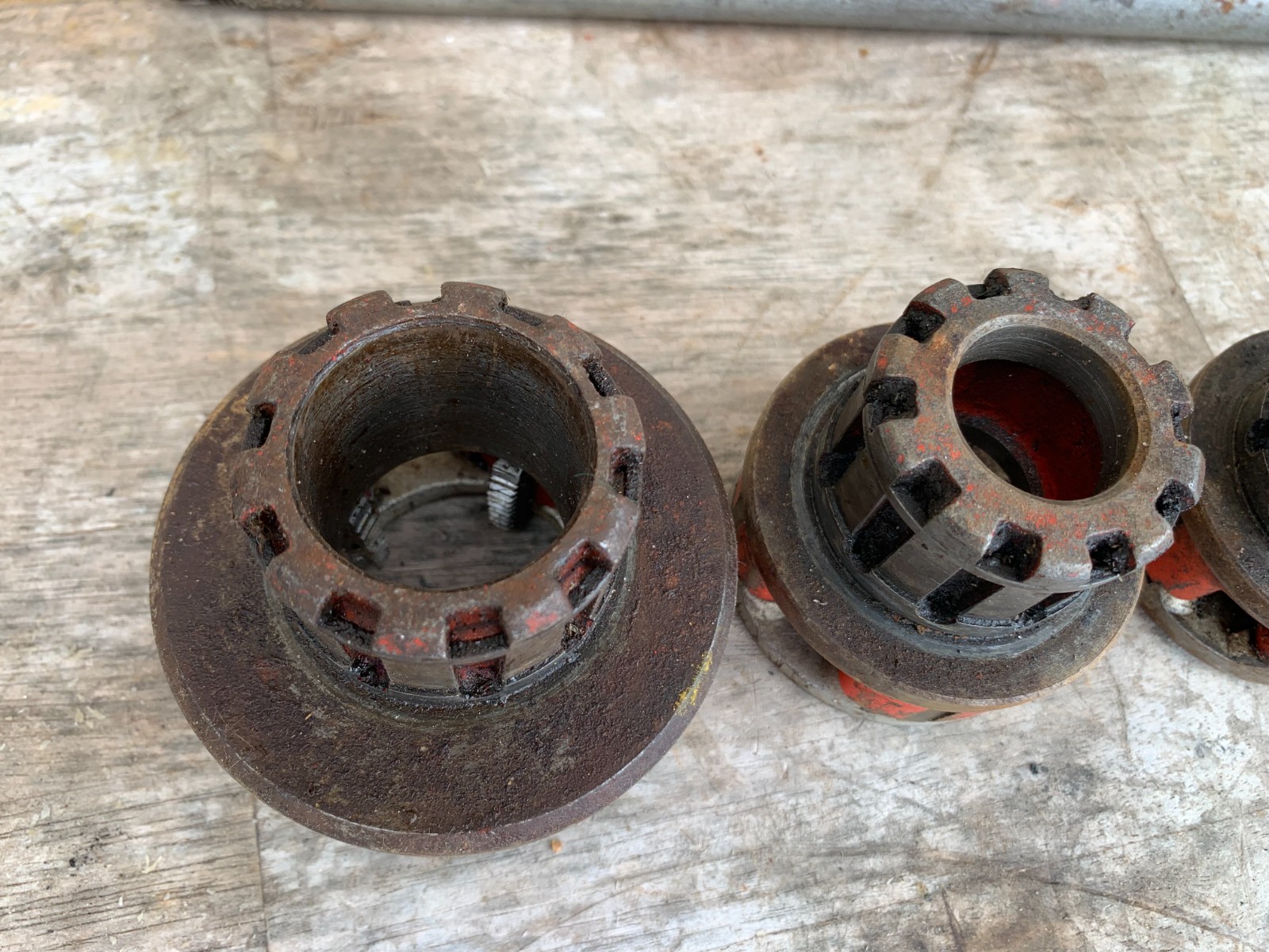 Ridgid 00-R 6 Pc VTG Pipe Threader Kit Ratchetting Die Head 3/8- 1" USA Made