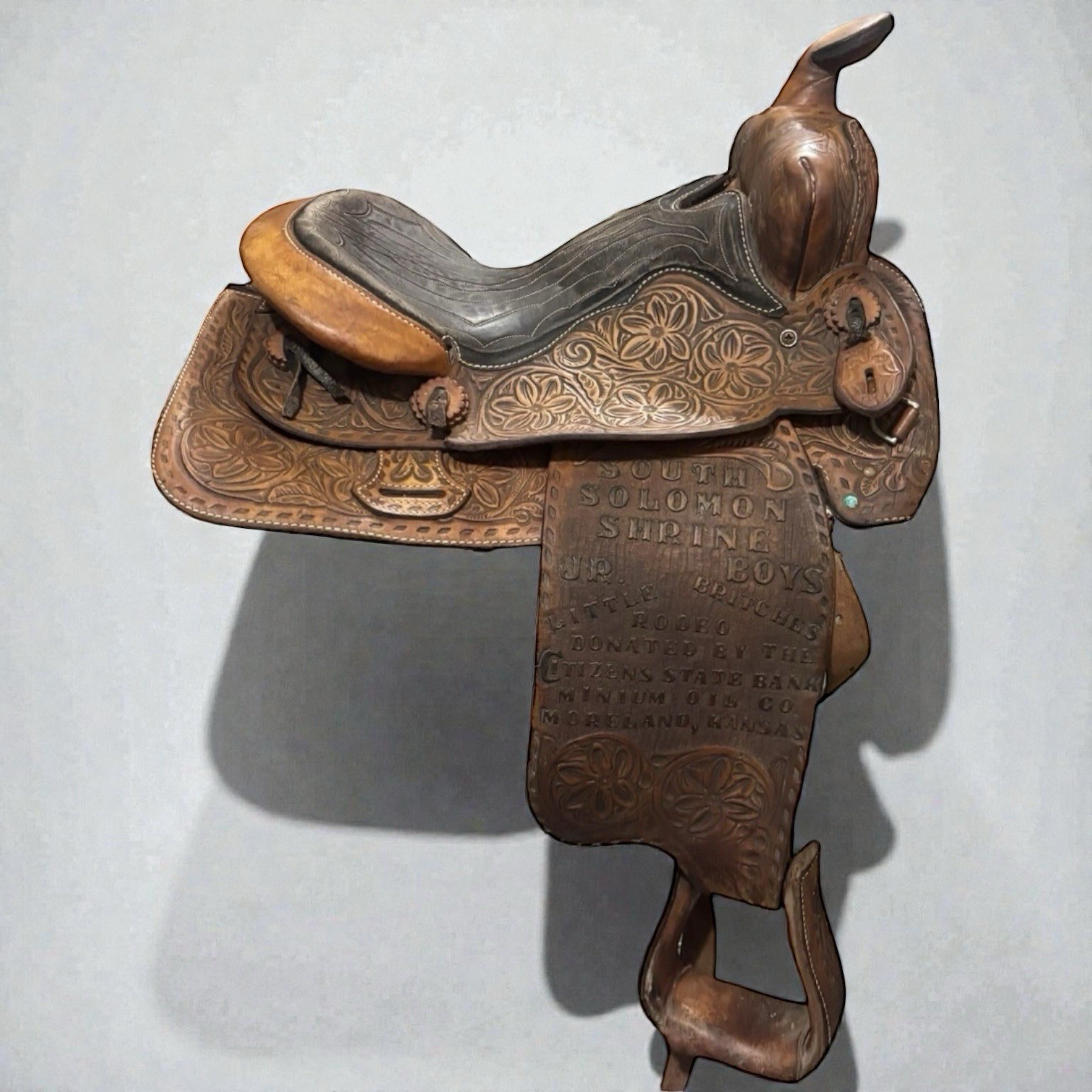 Antique Rider Buford Barrel Saddle 14” Western Rodeo Oil Kansas KS