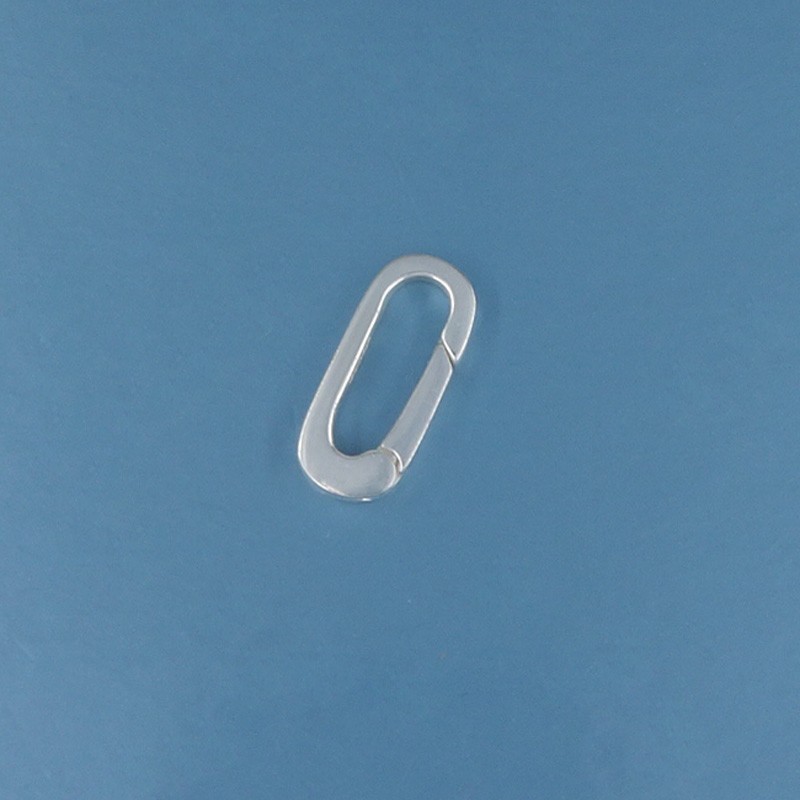 Sterling Silver Oblong Jewelry Carabiner Link Clasp Connector Shortener #44088