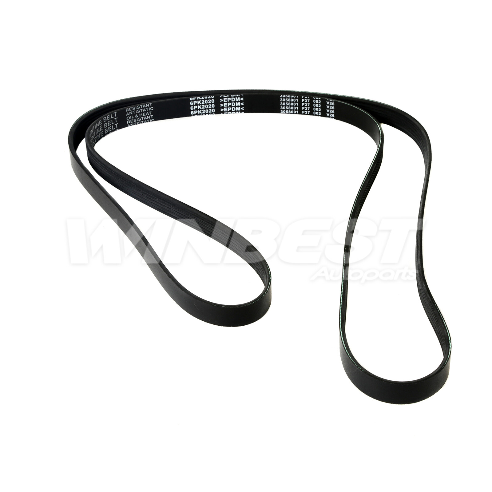 EPDM Serpentine Belt 6PK2020 for Chrysler Dodge Cadillac Ford Jeep Ram Saturn