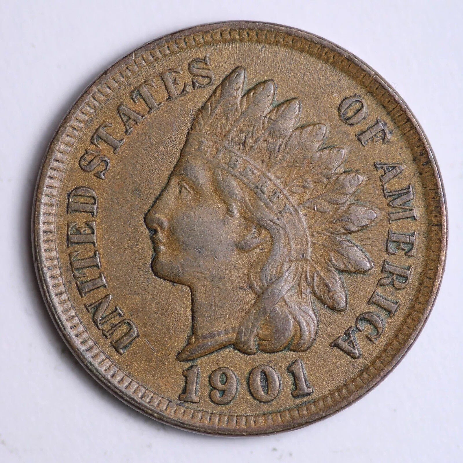 1901 Indian Head Cent Penny VF / XF SHARP LIBERTY