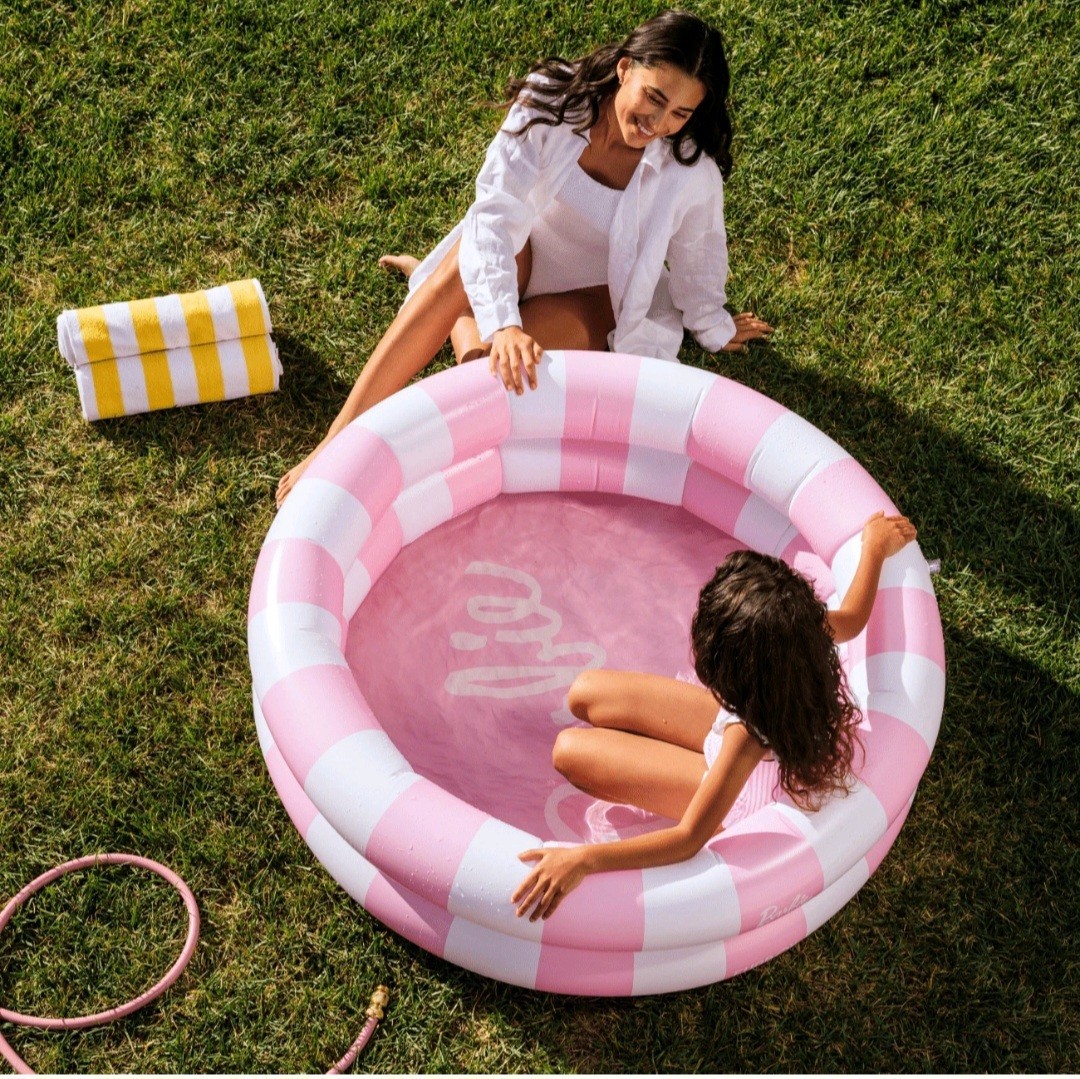 Funboy Inflatable Round Double Ring Pool, 48" Diameter, Suitable for Children 6+