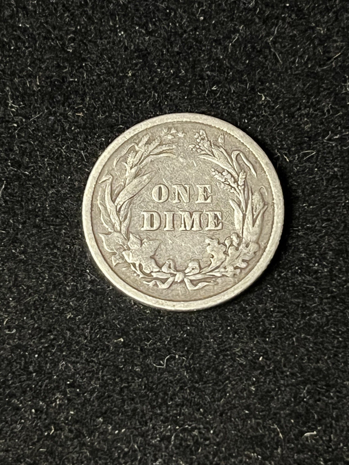 1895 barber dime Vg Detail