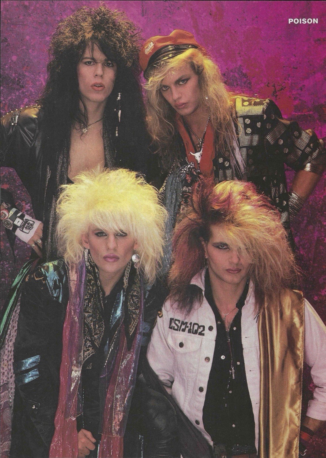 80's Magazine Pinup Poster Clipping 2-Sided Poison / Rob Halford