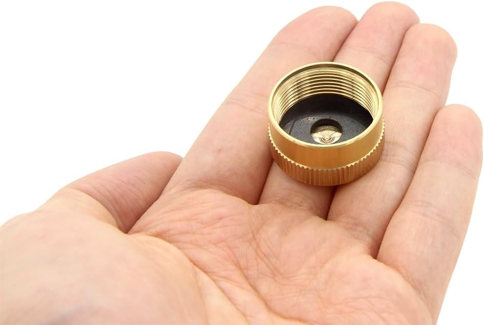 12 PACK 1LB Gas Refill Propane Bottle Cap Tank Threaded Valve Covers Solid Brass