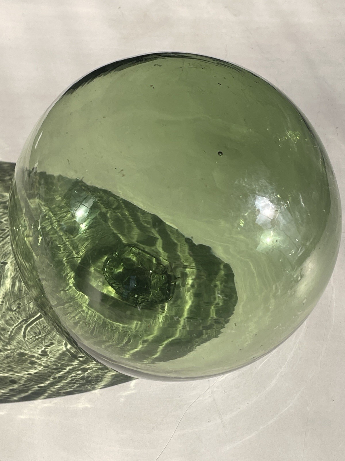 Vintage Green Glass Fishing Float German Heye Glas Atlantic Ocean Decor Find