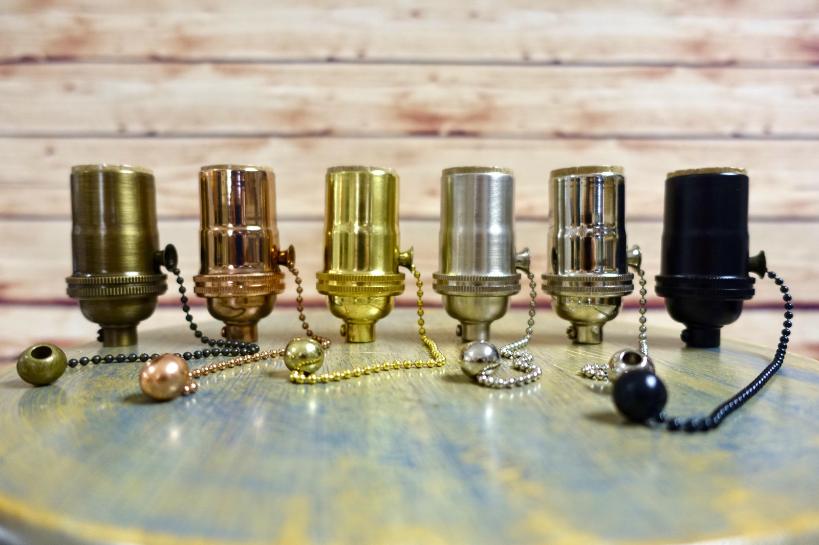 Solid Brass Light Socket, Pull Chain On/Off, Vintage Industrial Lamps Pendants