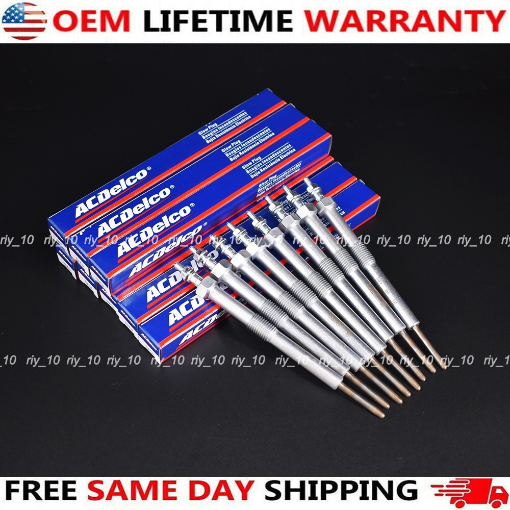 8pcs OEM 12639701 / 9G Diesel Glow Plugs for Silverado LMM LML LBZ Duramax 6.6L