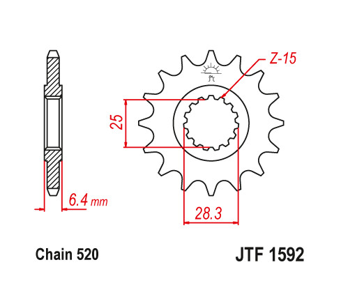 JT Front Sprocket 13 13T Tooth Yamaha Raptor 700 2006-2024 YFZ450R 2009-2024