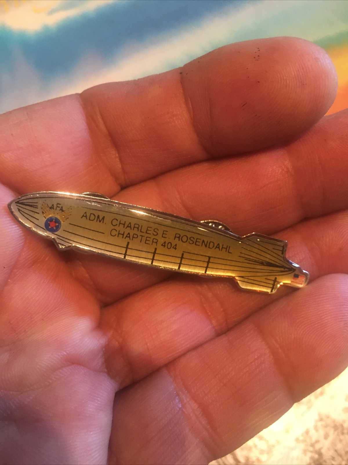 Dirigible Memorial Pin Zeppelin Shenandoah Hindenberg Vintage Antique Lakehurst