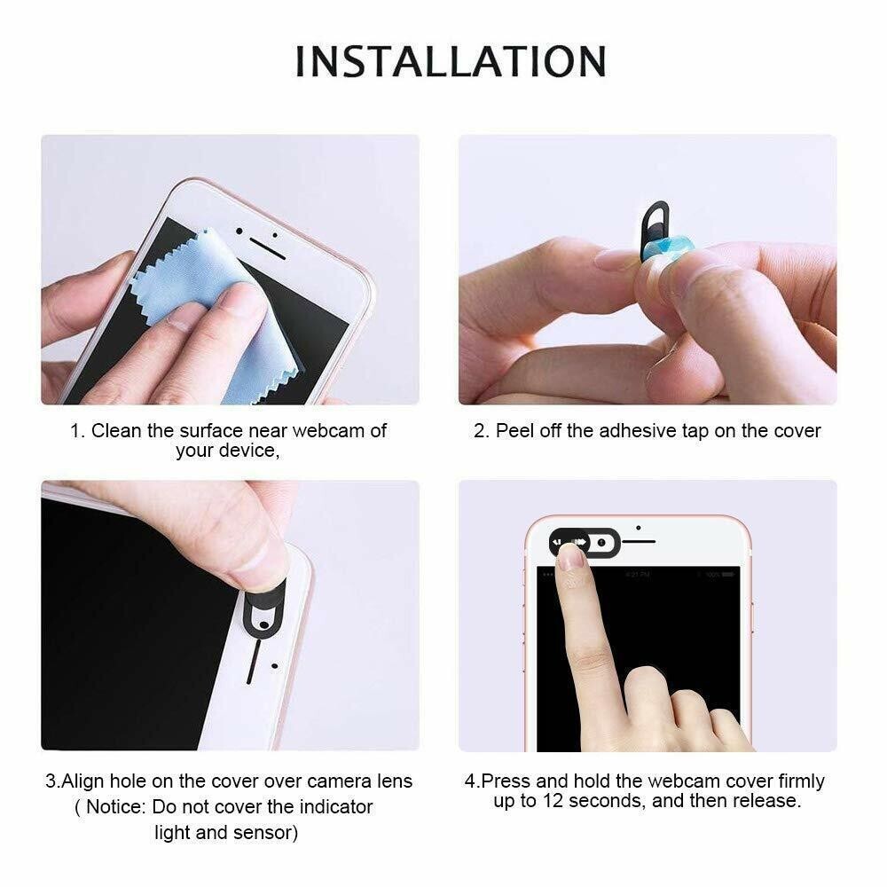 5 Webcam Cover Sticker Slide Camera Privacy Security Protect For Phone Laptop