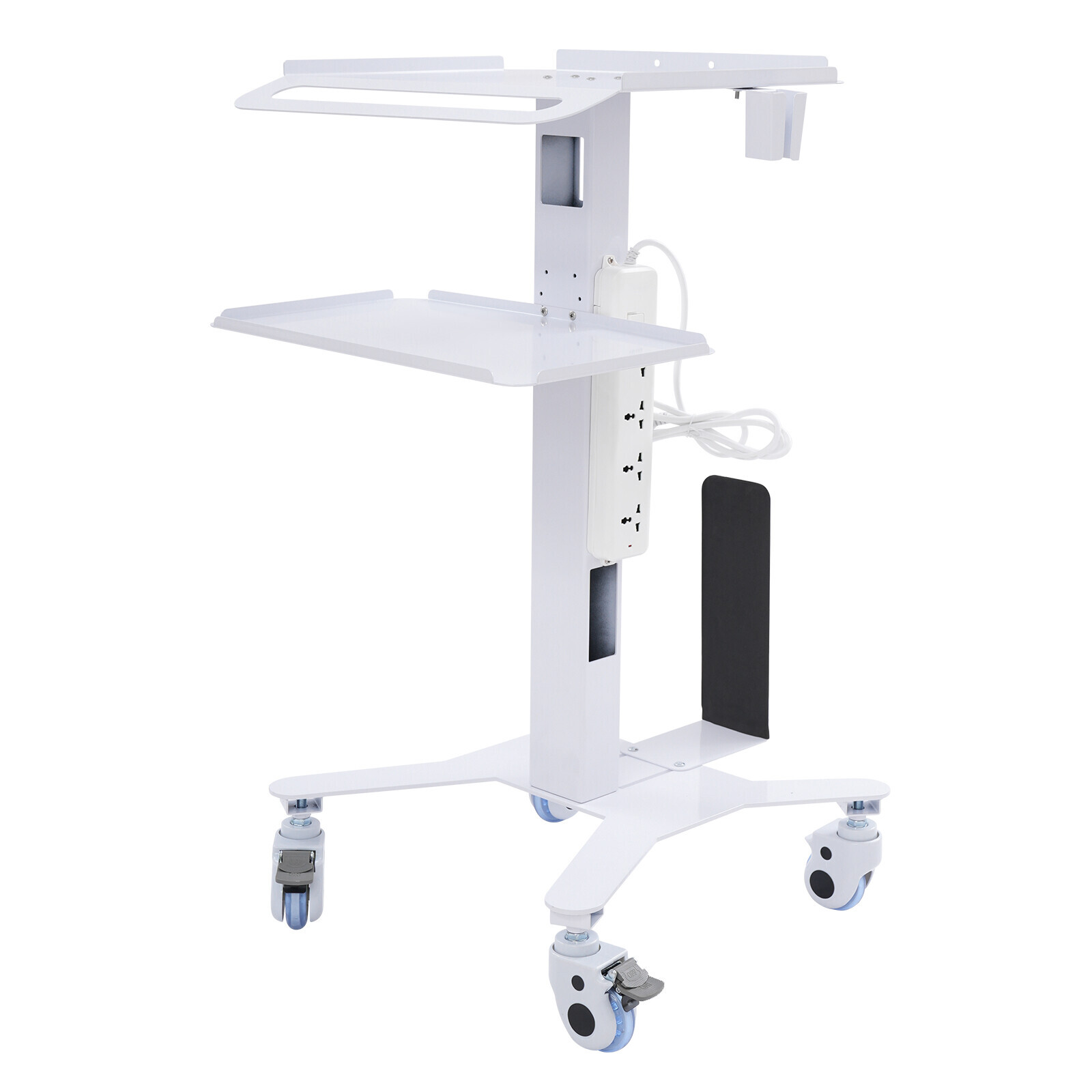 Mobile PC Cart Rolling Computer Workstation Adjustable Hospital Beauty Spa Cart