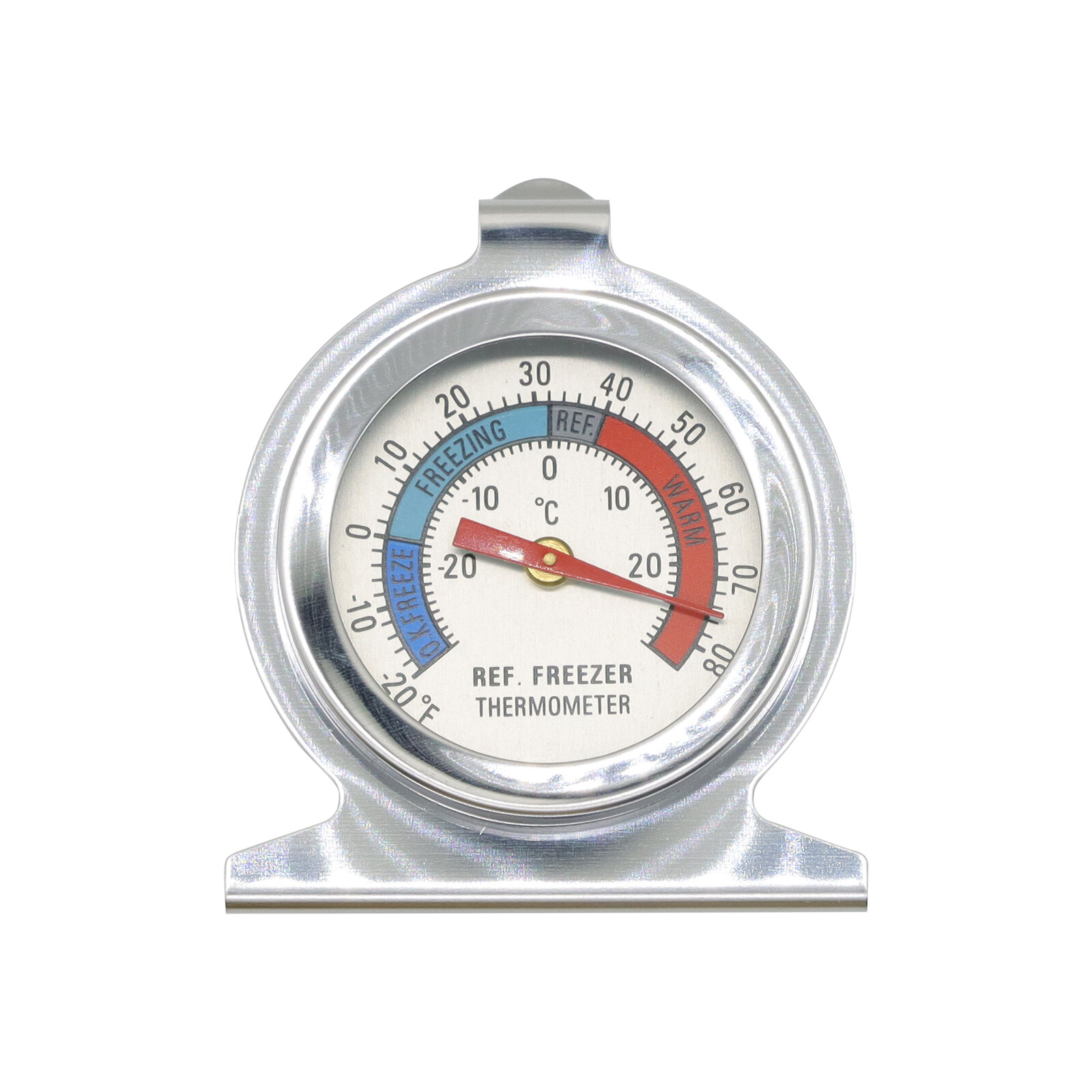 4*Refrigerator Freezer Thermometer Fridge DIAL Type Stainless Steel Hang Stand