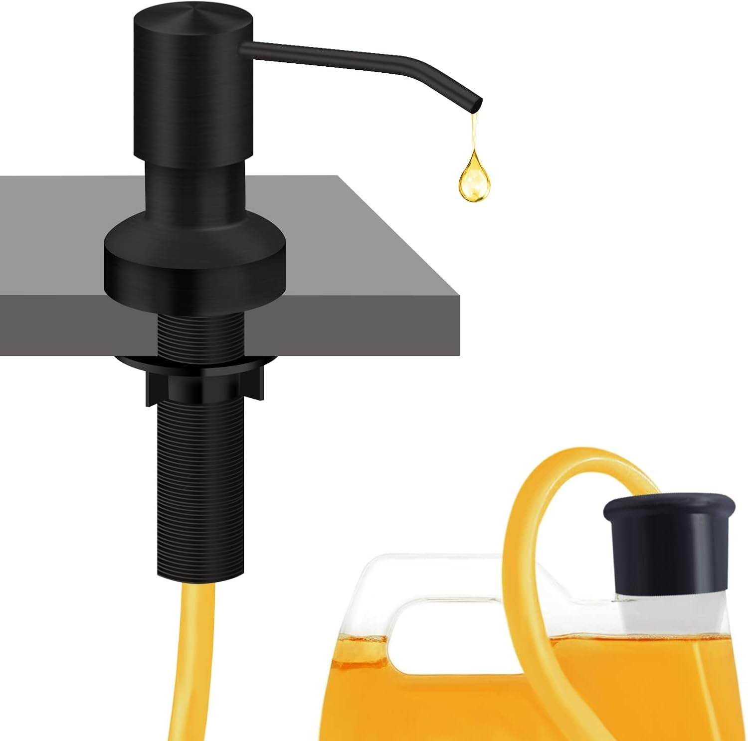 Kitchen Sink Soap Dispenser With 47" Extension Tube kit Sink Soap Dispenser Pump