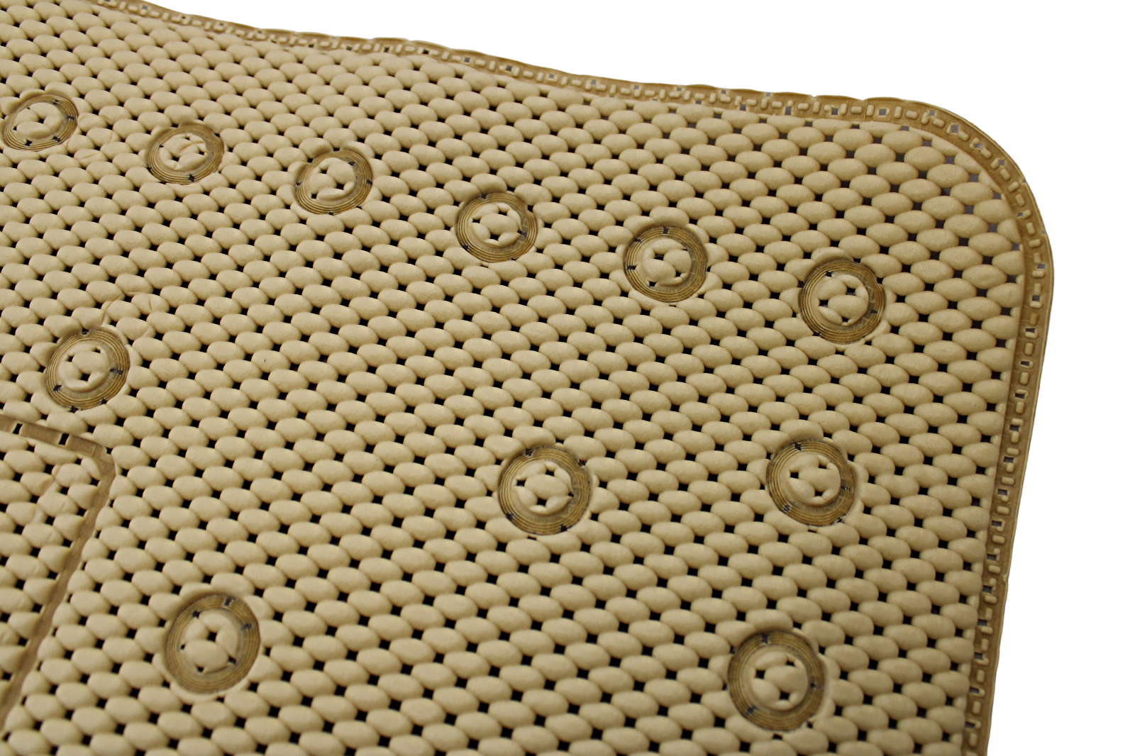 Soft Waffle Cushioned Spa Quality Bathroom Shower Tub Bath Mat Anti-Slip Beige