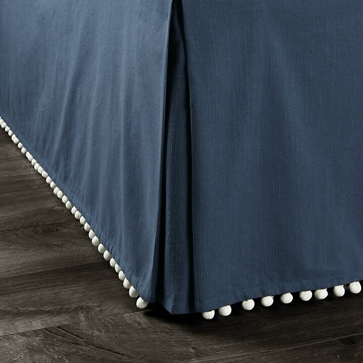 Ballard Designs Audree Pom Pom Bedskirt - No Import Fees